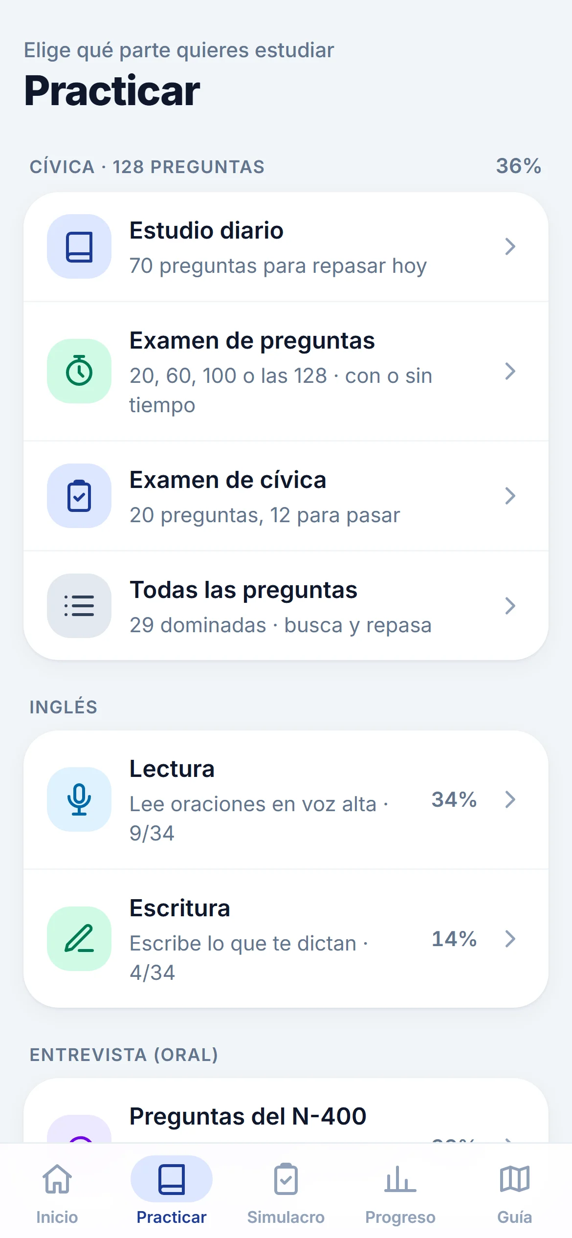 Practicar
